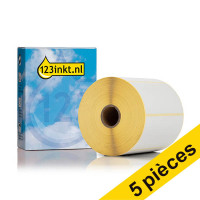 Offre : 5x marque 123encre remplace Brother BDE-1J050102-102 étiquette pré-découpée (102 mm x 50 mm) 650843 - 1