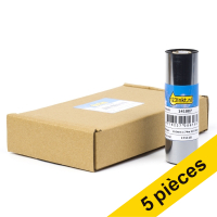 Offre : 5x marque 123encre remplace Zebra 2300 ruban de cire (02300GS11007) 110 mm x 74 m (5 rubans) 650713