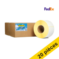 Offre : 5x marque 123encre remplace Zebra Z-Perform 1000D étiquettes FedEx (3007096-T) 102 x 152 mm (4 rouleaux) 653311