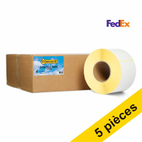 Offre : 5x marque 123encre remplace Zebra Z-Perform 1000T étiquettes FedEx (87985) 102 x 152 mm (4 rouleaux) 653310
