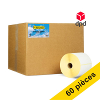 Offre : 5x marque 123encre remplace Zebra Z-Select 2000D étiquettes DPD (800264-605) 102 x 152 mm (12 rouleaux) 653428