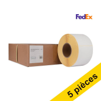 Offre : 5x marque 123encre remplace Zebra Z-Select 2000D étiquettes FedEx (800740-605) 102 x 152 mm (4 rouleaux) 653312