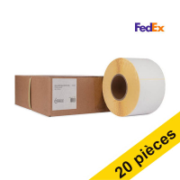 Offre : 5x marque 123encre remplace Zebra Z-Select 2000D étiquettes FedEx (800740-605) 102 x 152 mm (4 rouleaux) 653312