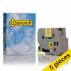 Offre : Marque 123encre remplace 5x Brother TZe-C51 ruban 24 mm  - noir sur jaune fluo 650706 - 1