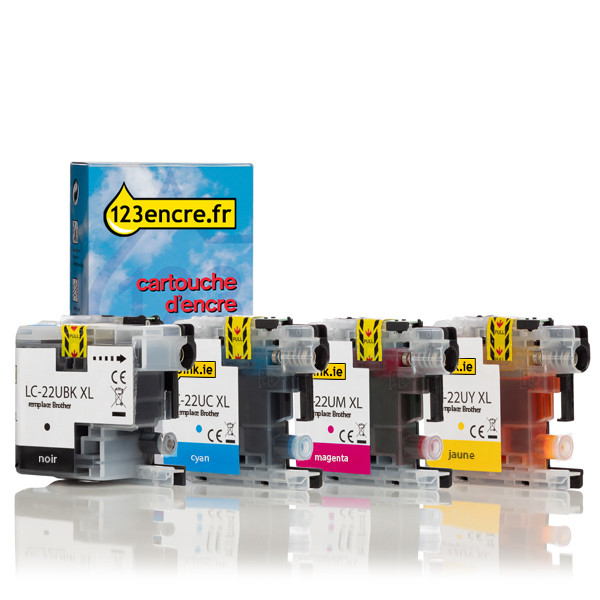 Offre : Marque 123encre remplace Brother LC-22U XL noir + 3 couleurs 127243 - 1