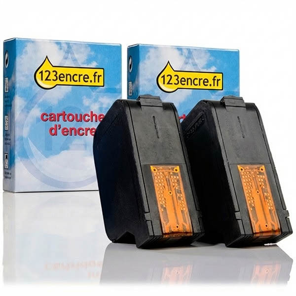Offre : Marque 123encre remplace 2 cartouches d'encre couleur HP 17 030342 - 1