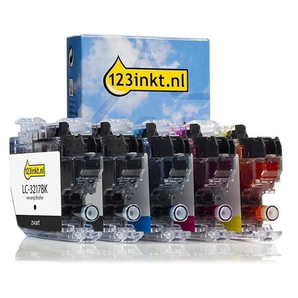 Offre : Marque 123encre remplace Brother LC-3217 (2x noir + 3x couleur) 160688 - 1