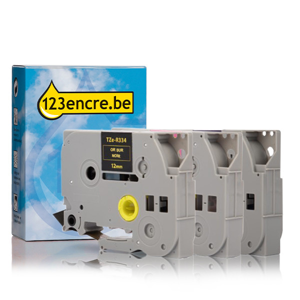 Offre : la marque 123encre remplace Brother multipack de rubans 12 mm - or 350612 - 1