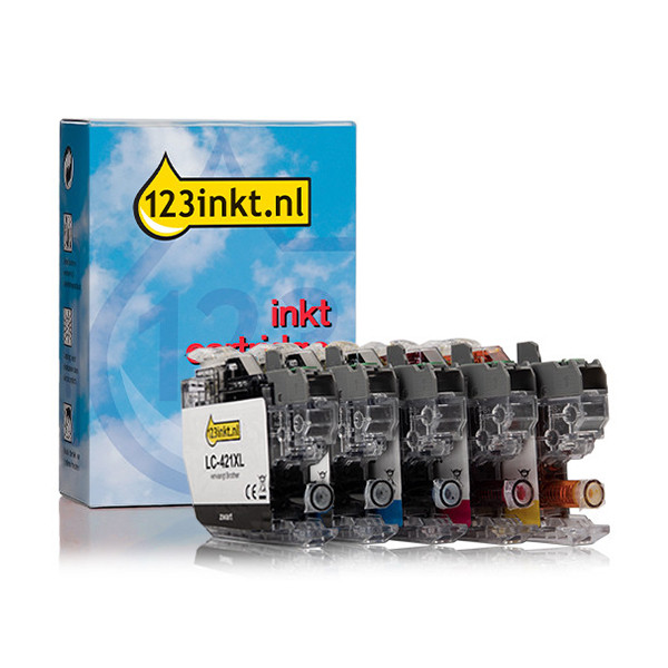 Offre : marque 123encre remplace Brother LC-421XL 2x noir + 3x couleur 160778 - 1