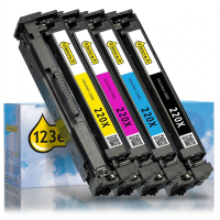 Offre : marque 123encre remplace HP 220X : HP W2200X, W2201X, W2202X, W2203X noir + 3 couleurs 093714