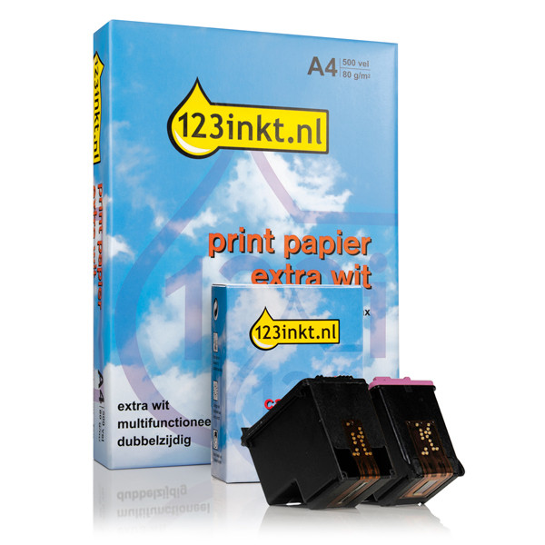 Offre : marque 123encre remplace HP 305XL noir + HP 305XL couleur + pack de papier 160234 - 1