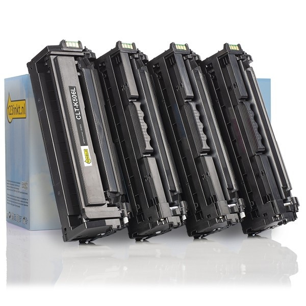 Offre : marque 123encre remplace Samsung : CLT-K506L (SU171A) noir + 3 couleurs 130139 - 1