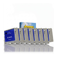 Offre Epson : 8x T0431 cartouche d'encre haute capacité (marque 123encre) - noir 022374