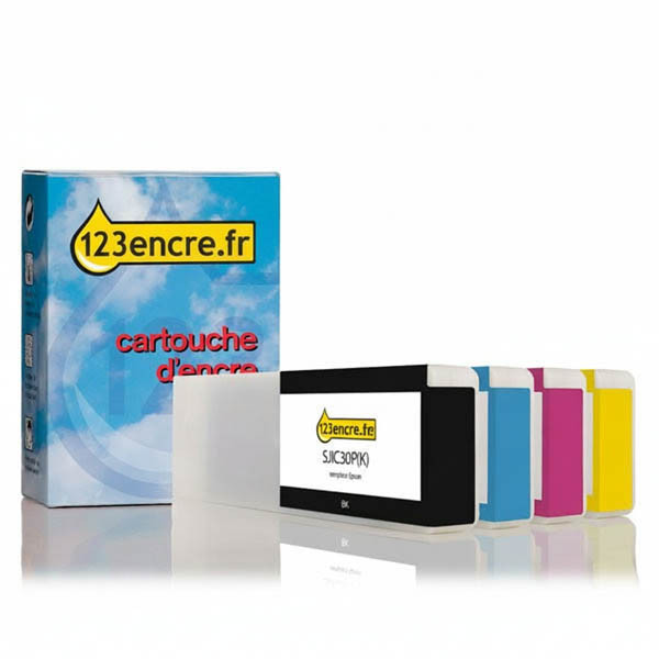 Offre Epson : série SJIC30P noir + 3 couleurs (marque 123encre) 127099 - 1