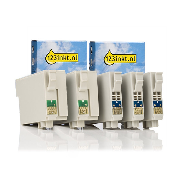 Offre Epson : série T130 2x noir + 3x couleur (marque 123encre) 160828 - 1