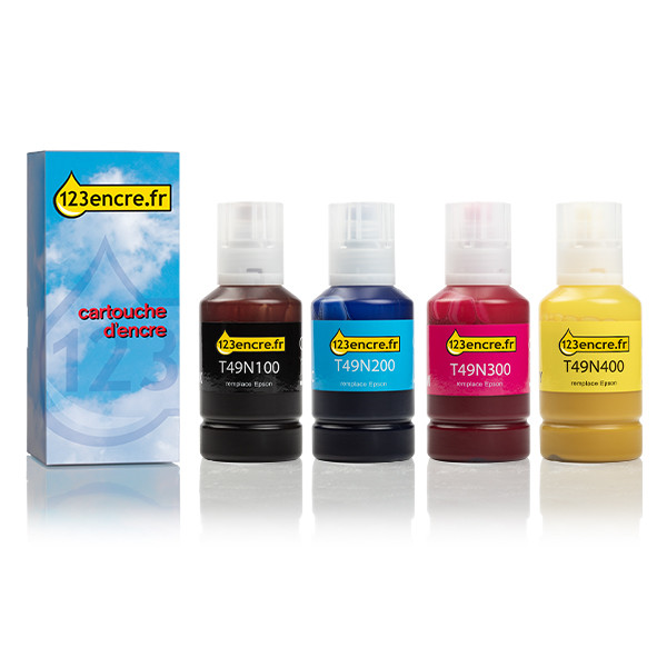 Offre Epson : série T49N noir + 3 couleurs (marque 123encre) 160682 - 1