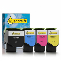 Offre Lexmark : 78C2UK0, C0, M0, Y0 noir + 3 couleurs (marque 123encre) 131986