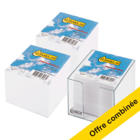 Offre combinée : 1x 123encre cube-mémo + recharge et 3x 123encre recharge pour cube-mémo (1000 feuilles) 300629