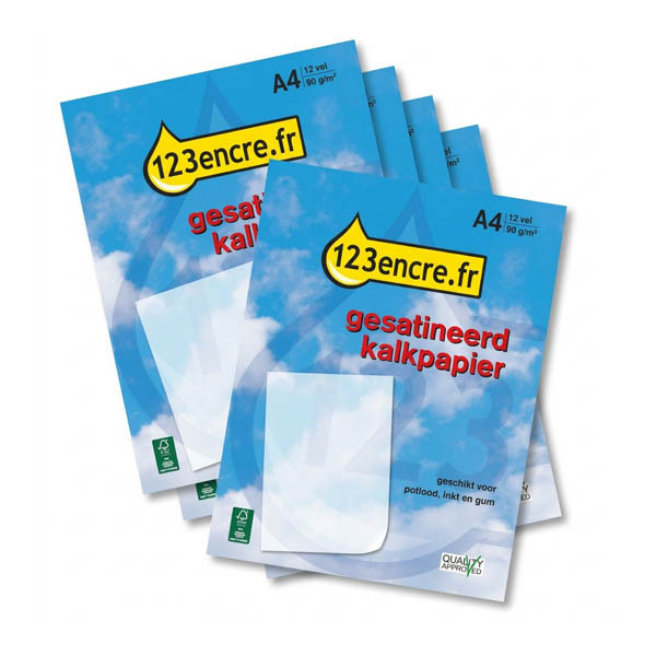 Offre spéciale: 123encre papier calque satiné A4 (60 feuilles) 060863 - 1