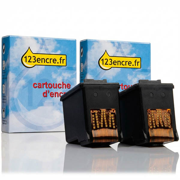 Offre spéciale: marque 123encre remplace 2 cartouches d'encre noire HP 56 031252 - 1