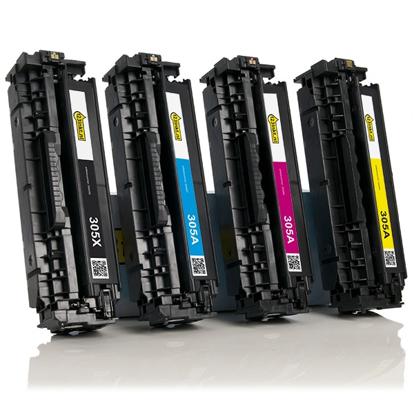 Offre spéciale: marque 123encre remplace HP 305X / 305A : HP CE410X, CE411A, CE412A, CE413A noir + 3 couleurs 130007 - 1