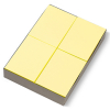Offre spéciale : 3x 123encre papier d'ordonnance 80 g/m² A6 (2000 feuilles) - jaune 300617 - 1