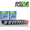 Offre spéciale Canon: 2 x PGI-520PGBK + 2 x CLI-521BK/C/M/Y avec puce (2 noires + 3 couleurs) (marque 123encre)