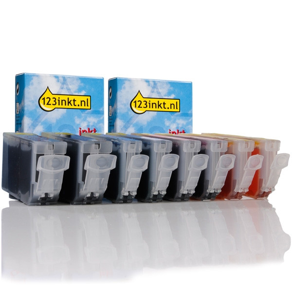 Offre spéciale Canon: 2 x série BCI-3 (BCI-3eBK noire + 3 couleurs) (marque 123encre) 120000 - 1