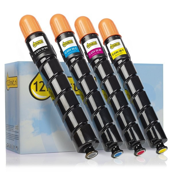 Offre spéciale Canon : C-EXV 29 BK, C, M, Y noir + 3 couleurs (marque 123encre) 130093 - 1