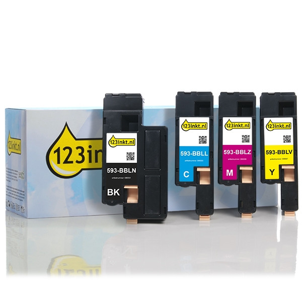 Offre spéciale Dell E525w: 593-BBLN, BBLL, BBLZ, BBLV noir + 3 couleurs (marque 123encre) 130178 - 1