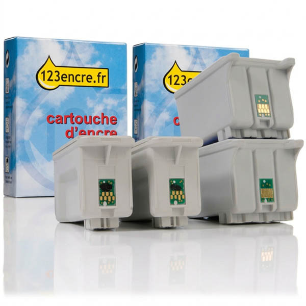 Offre spéciale Epson: 2 x T017 noir + 2 x T018 couleur (marque 123encre) 110330 - 1