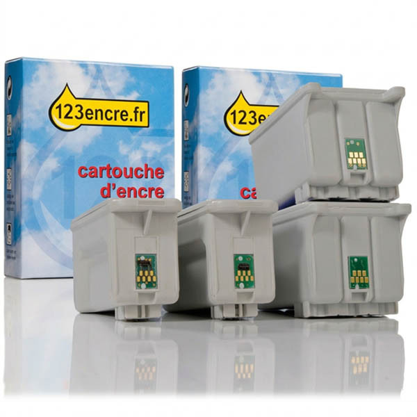 Offre spéciale Epson: 2 x T040 noir + 2 x T041 couleur (marque 123encre) 110490 - 1