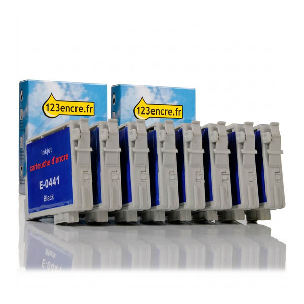 Offre spéciale Epson: 2 x série T045 (noir T0441 + 3 couleurs) capacité standard (marque 123encre) 110560 - 1
