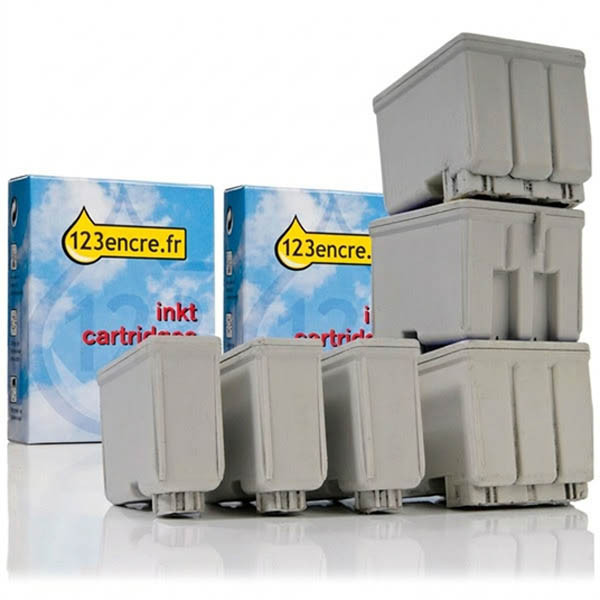 Offre spéciale Epson: 3 x T050 noir + 3 x T052 couleur (marque 123encre) 110070 - 1