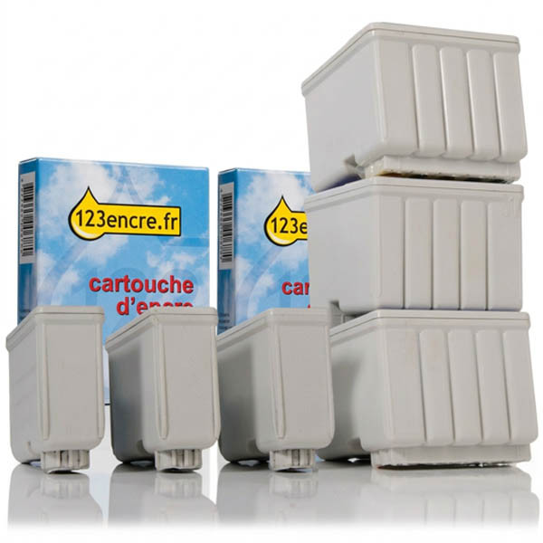 Offre spéciale Epson: 3 x T050 noir + 3 x T053 couleur (marque 123encre) 110110 - 1