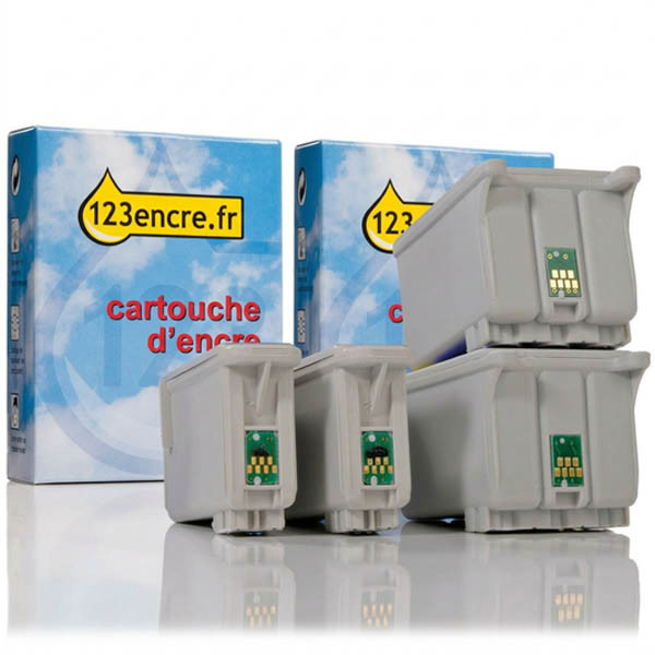 Offre spéciale Epson : 2 x T026 noir + 2 x T029 couleur (marque 123encre) 110390 - 1