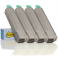 Offre spéciale OKI : 44059168,67, 66, 65 noir + 3 couleurs (marque 123encre) 130063