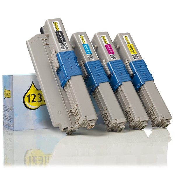Offre spéciale OKI : 44973536, 35, 34, 33 noirs + 3 couleurs (marque 123encre) 130059 - 1