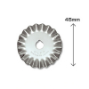 Olfa PIB45-1 lames de rechange rotative dentelée pour cutter RTY-2/DX 45 mm 219715 - 1