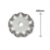 Olfa WAB45-1 lame de rechange rotative ondulée pour cutter RTY-2/DX 45 mm 219716 - 1