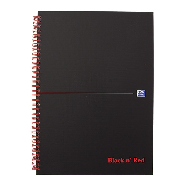 Oxford Black n' Red cahier à spirale A4 quadrillé 90 g/m² 70 feuilles 260011 - 1