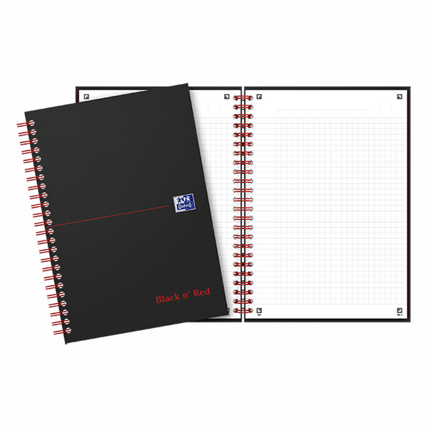 Oxford Black n' Red cahier à spirale A5 quadrillé 90 g/m² 70 feuilles 260013 - 4