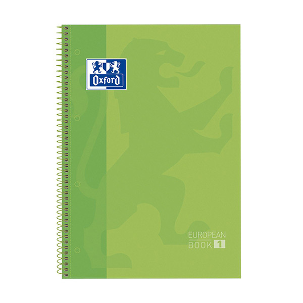 Oxford Classic cahier à spirale A4+ 90 g/m² 80 feuilles ligné - vert 260287 - 1