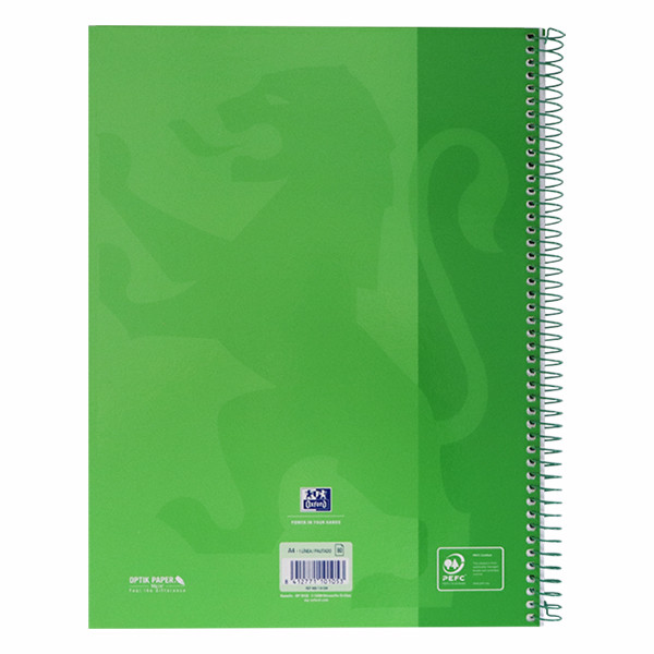 Oxford Classic cahier à spirale A4+ 90 g/m² 80 feuilles ligné - vert 260287 - 2