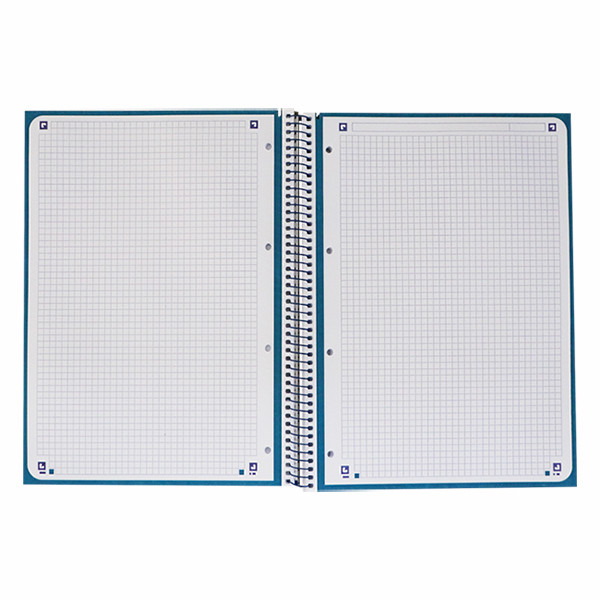 Oxford Classic cahier à spirale A4+ 90 g/m² 80 feuilles quadrillé 5 mm - bleu foncé 260294 - 4