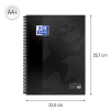 Oxford Classic cahier à spirale A4+ 90 g/m² 80 feuilles quadrillé 5 mm - noir 260295 - 3