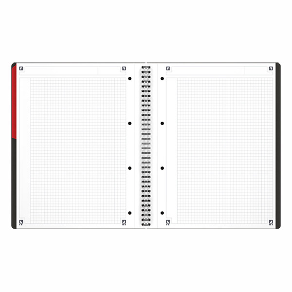 Oxford International Activebook A4 quadrillé 80 g/m² 80 feuilles (4 trous) - gris 260040 - 2