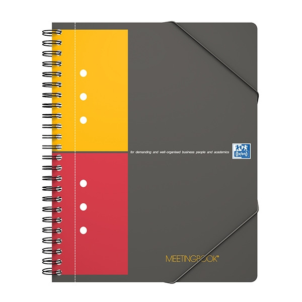 Oxford International Meetingbook bloc spirale A4 quadrillé 80 g/m² 80 feuilles - noir 260007 - 1