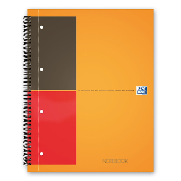 Oxford International cahier à spirale A4+ ligné 80 g/m² 80 feuilles - orange 260000 - 1