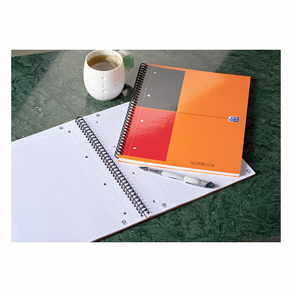 Oxford International cahier à spirale A4+ ligné 80 g/m² 80 feuilles - orange 260000 - 6